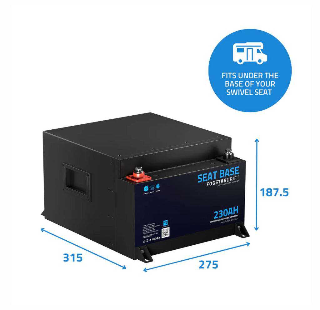 Fogstar Drift SEAT BASE 12v 230Ah Lithium Leisure Battery