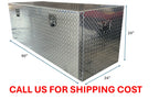 DIAMOND PLATE TOOLBOX WITH DROP DOWN DOOR 24" x 24" x 60"