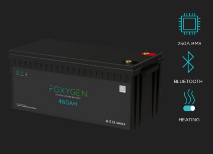 Foxygen 12V 460Ah LiFePO4 Lithium Leisure Battery with Bluetooth & Heating