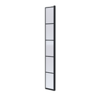 Aspect 8mm Glass Wetroom Flipper Panel - Matt Black