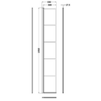 Aspect 8mm Glass Wetroom Flipper Panel - Matt Black