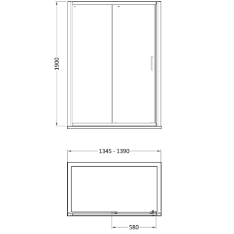 Forge 8mm Glass Recessed Sliding Shower Door