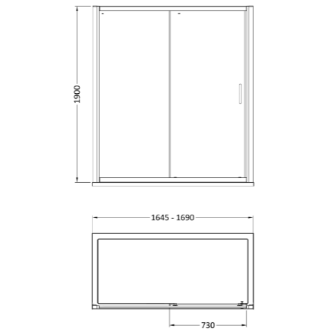 Forge 8mm Glass Recessed Sliding Shower Door