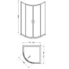 Matrix Two Door 6mm Glass Quadrant Shower Enclosure