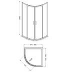 Matrix Two Door 6mm Glass Quadrant Shower Enclosure