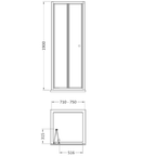 Matrix 4mm Glass Bi-fold Shower Door