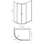 Matrix 6mm Glass 2 Door Offset Quadrant Shower Enclosure