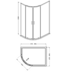 Matrix 6mm Glass 2 Door Offset Quadrant Shower Enclosure