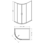 Matrix 6mm Glass 2 Door Offset Quadrant Shower Enclosure