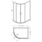 Matrix 6mm Glass 2 Door Offset Quadrant Shower Enclosure