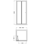 Matrix 4mm Glass Recessed Bi-fold Shower Door