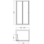 Matrix 4mm Glass Recessed Bi-fold Shower Door