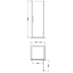 Oasis 8mm Glass Recessed Hinged Shower Door - Chrome