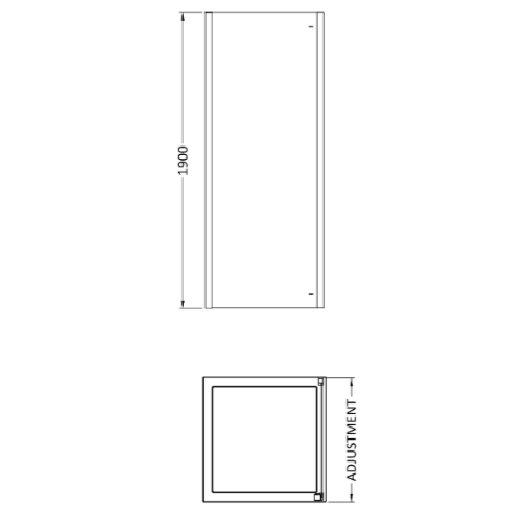 Oasis 8mm Glass Side Panel - Chrome