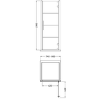 Cove 8mm Glass Recessed Hinged Shower Door - Matt Black