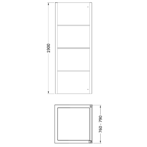 Cove 8mm Glass Side Panel - Matt Black