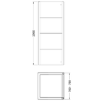 Cove 8mm Glass Side Panel - Matt Black