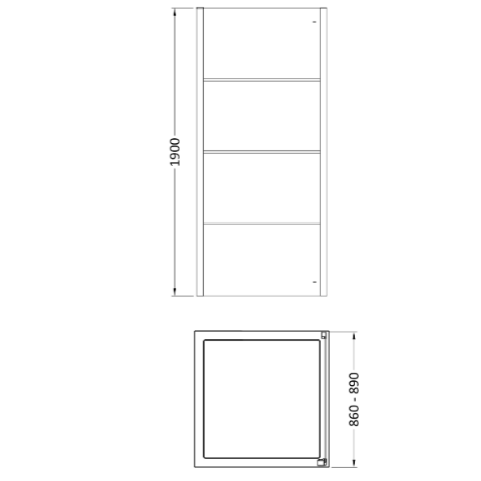 Cove 8mm Glass Side Panel - Matt Black