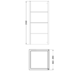 Cove 8mm Glass Side Panel - Matt Black