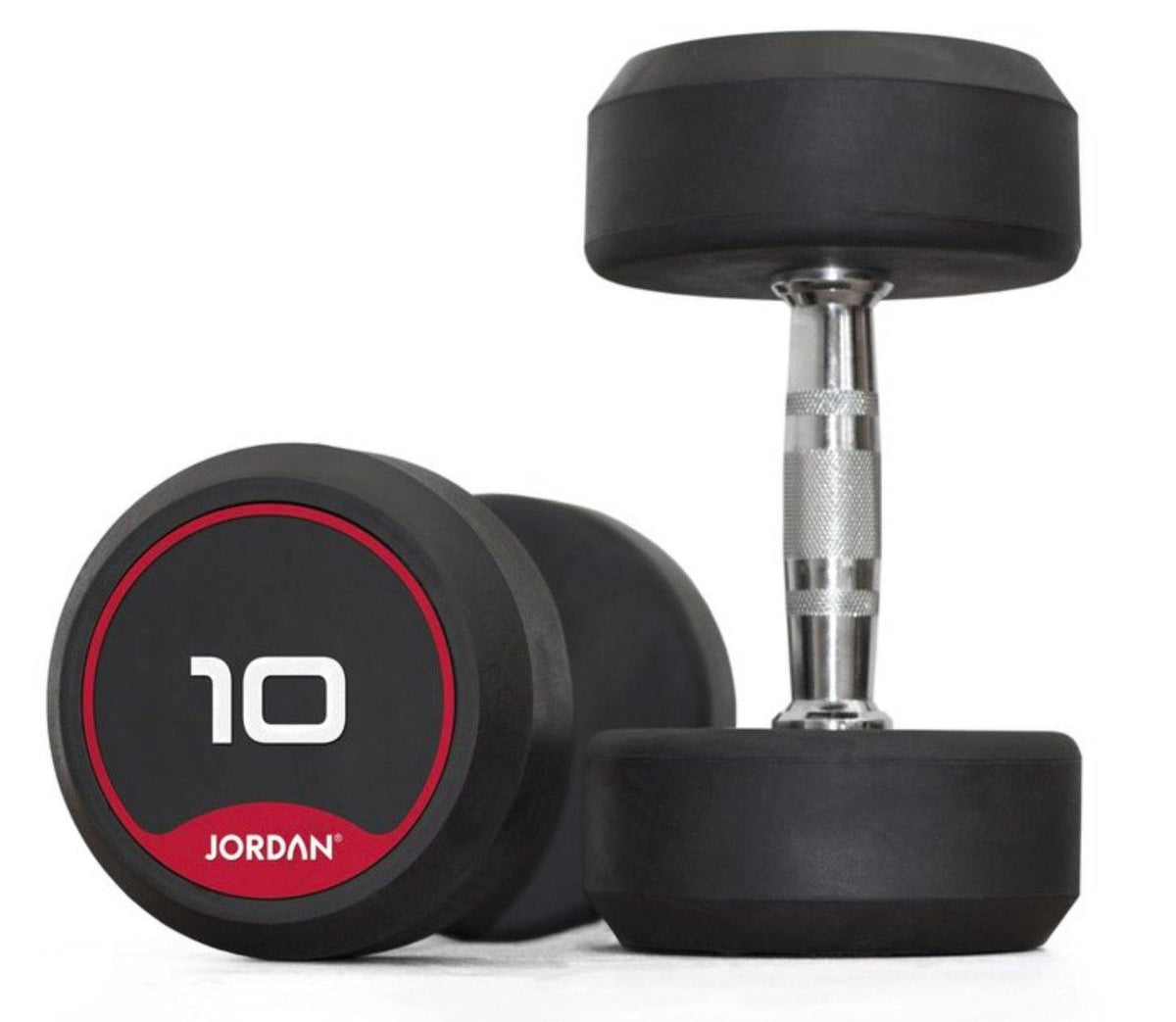 Jordan Classic Rubber Dumbbell set 2.5-30kg with 12 Pair Horizontal Rack