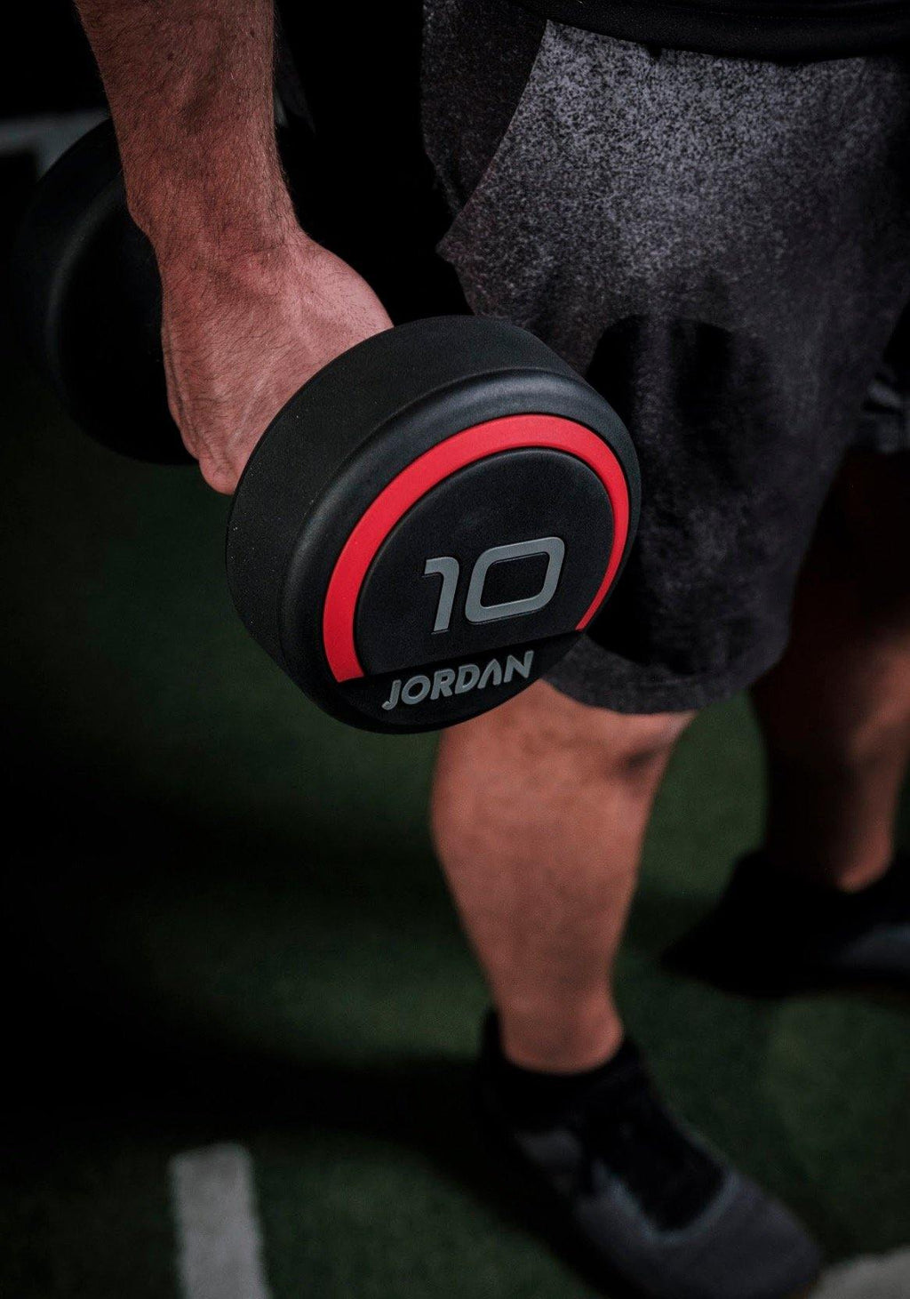 Jordan Premium Urethane Dumbbell Set 2.5-50kg with Horizontal Racks
