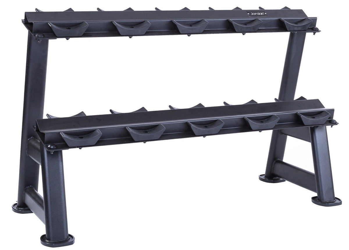 Jordan Premium Urethane Dumbbell Set 2.5-50kg with Horizontal Racks