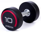 Jordan Premium Urethane Dumbbell Set 2.5-50kg with Horizontal Racks