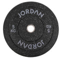 Jordan HG Black Rubber Bumper Plate - Coloured Fleck - Best Gym Equipment