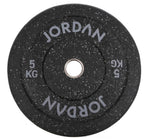 Jordan HG Black Rubber Bumper Plate - Coloured Fleck - 150kg Set