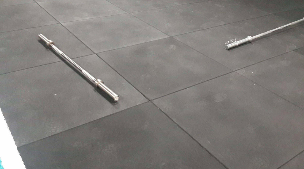 Flatline Black Rubber Gym Flooring 1m x 1m x 30mm