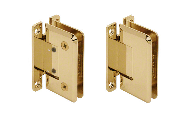CRL Cologne 337 Series Adjustable Wall Mount 'H' Back Plate Hinge