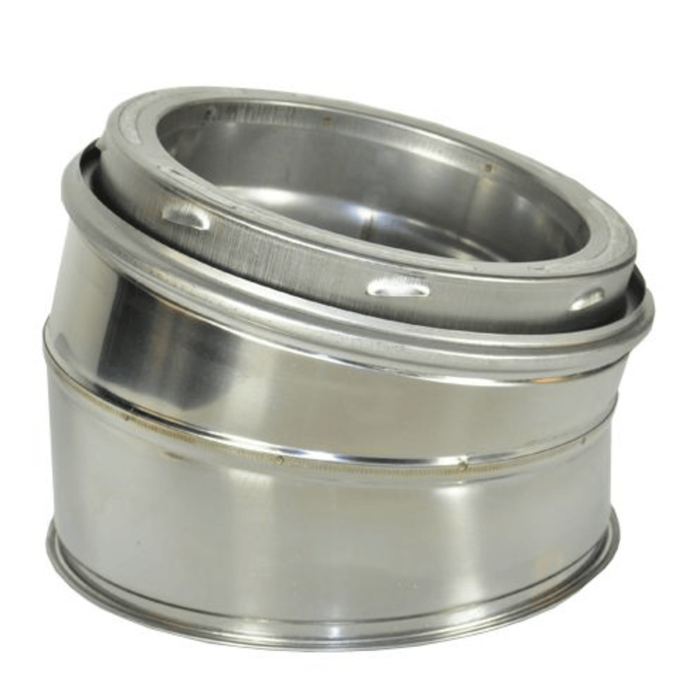 6-Inch Chimney Pipe Elbow Kit - 15 Degree Offset