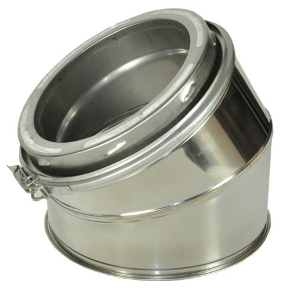 6-Inch Chimney Pipe Elbow Kit - 30 Degree Offset