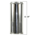 8-Inch Adjustable Chimney Pipe (11" to 20" Telescoping Length)