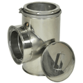 6-Inch Chimney Pipe Tee with Cleanout Cap (Stainless Steel)