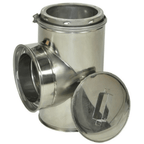 6-Inch Chimney Pipe Tee with Cleanout Cap (Stainless Steel)