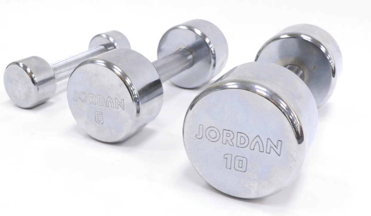 Jordan Chrome Dumbbell set 2-20kg with Vertical Rack