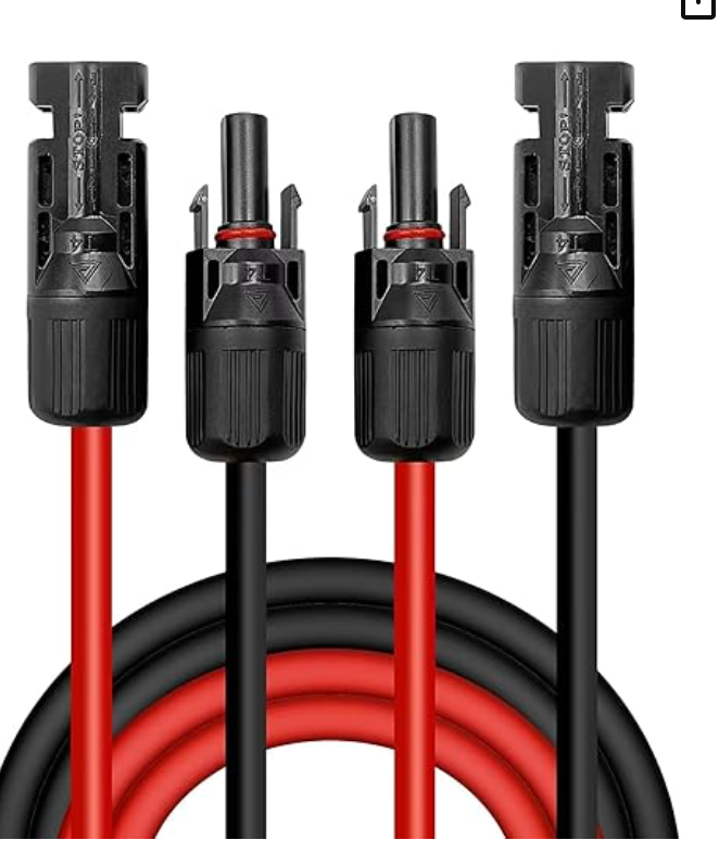 2m 10AWG 1500V Solar Panel Extension Cable Set