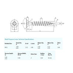 Multipurpose POZI Screws - 4's Mixed Length Trade Pack