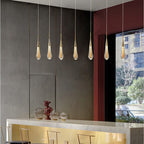 Glass Drop Pendant Light - Warm LED Hanging String Light UK