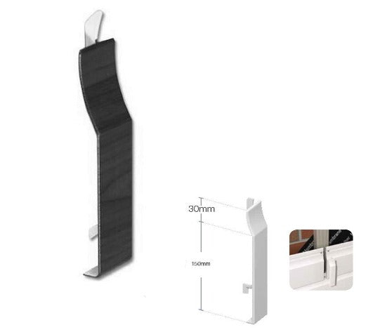 UPVC plastic exterior shiplap cladding joint trim anthracite grey