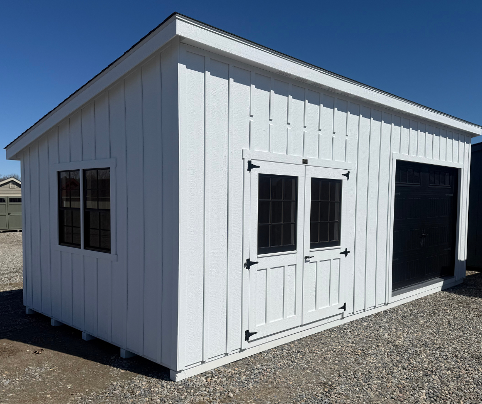 12' x 24' LP SMARTPANEL B&B CLASSIC GARAGE - WHITE