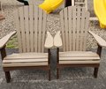 COMFO BACK FOLDING ADIRONDACK CHAIR - WEATHERWOOD ON BROWN