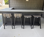 SADDLE BAR STOOL BACK KIT - COASTAL GRAY ON BLACK