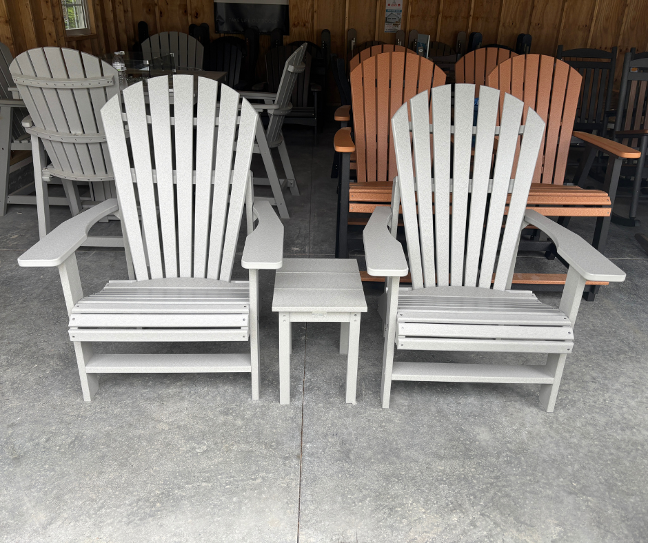 UPRIGHT ADIRONDACK CHAIR - LIGHT GRAY