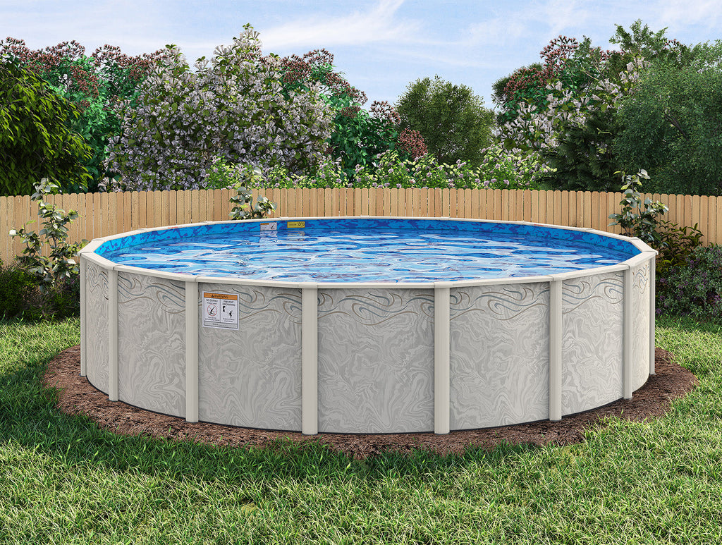 15' Round 8" Hybrid Frame Silver Interlude Pool & Bundle | 52" or 54"