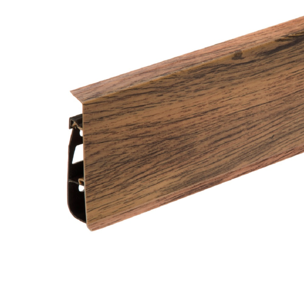 Cezar High Line Plastic Skirting Board with Wire Cover Design