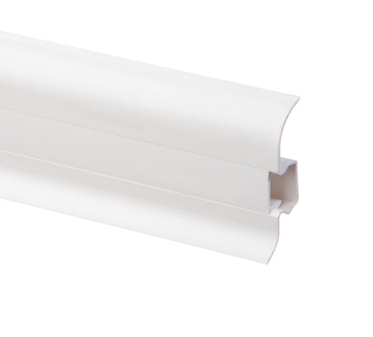 Cezar Premium Plastic Skirting Board with Wire Cover Design