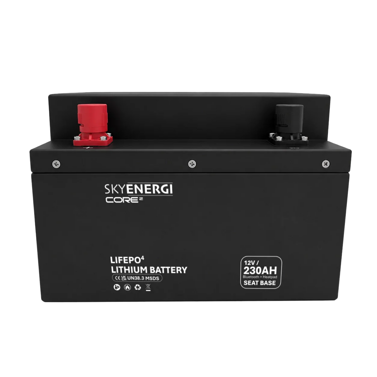 Lithium Leisure Battery - Skyenergi Core2 230Ah Seat-base Bluetooth & Heat-Pad