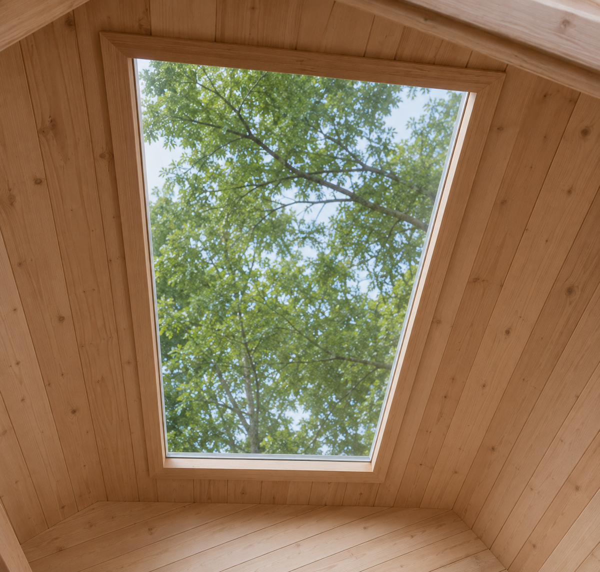 Outdoor House Sauna with Skylight — Red Cedar / Thermo Wood / Pine | 3-4 Person